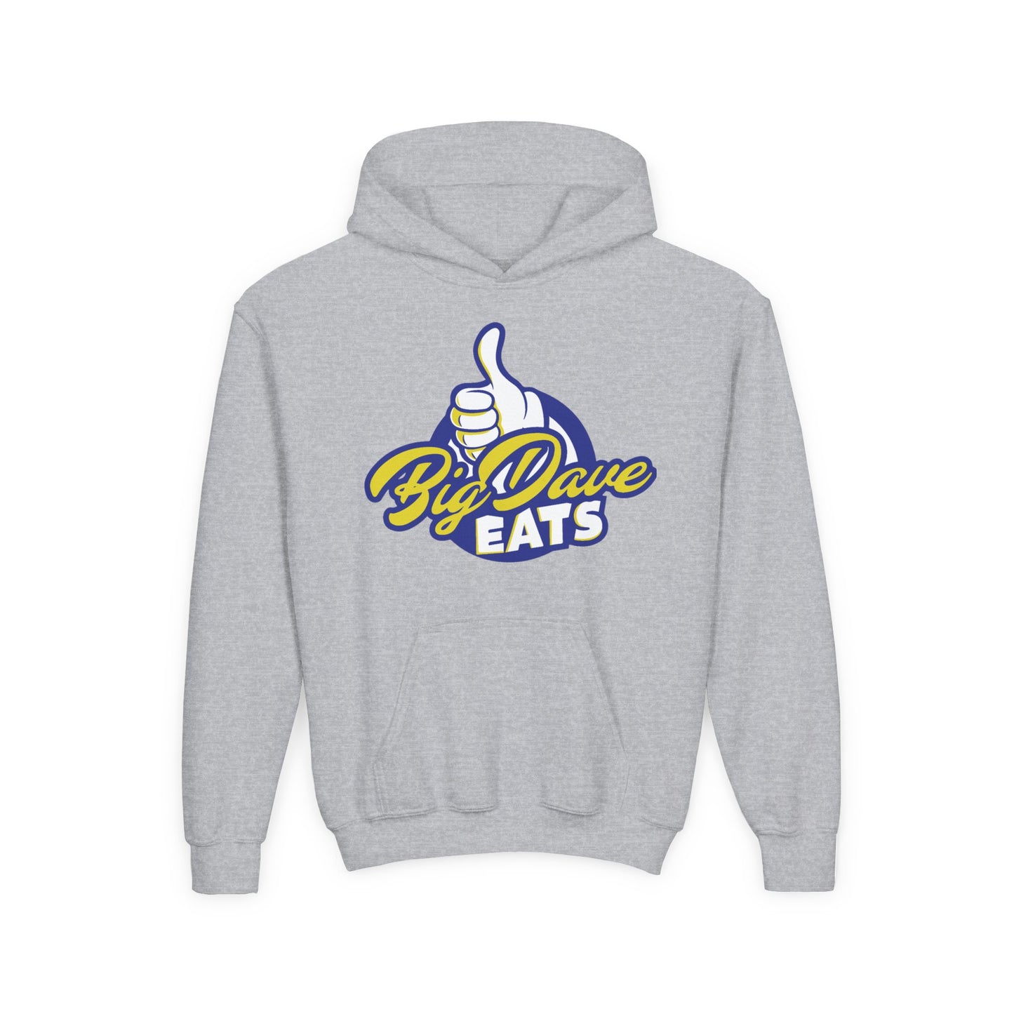 Youth Heavy Blend Hooded Sweatshirt - Big Dave Eats, Comfortable Hoodie for Kids, Perfect for Food Lovers, Fun Gift, Casual Wear