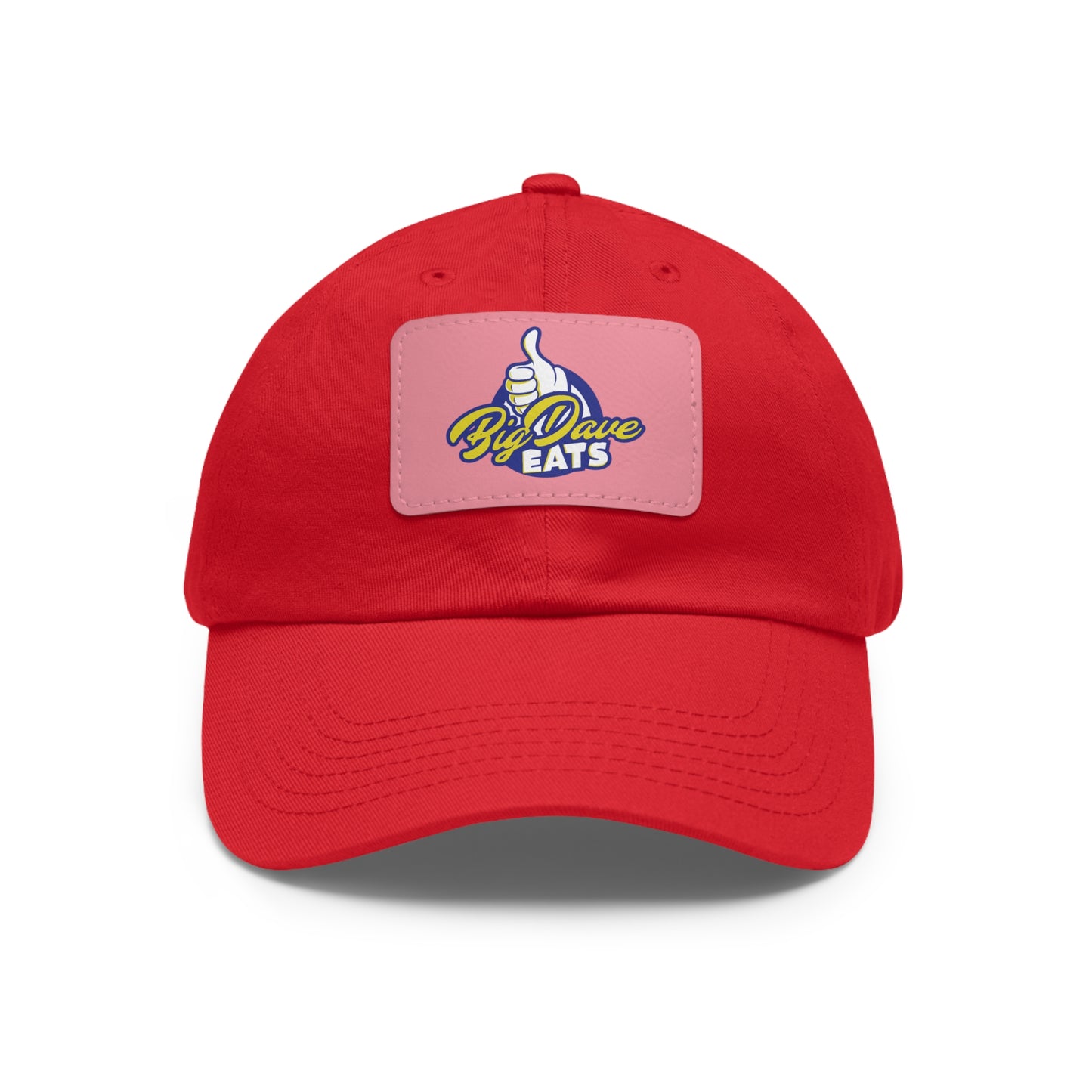 Stylish Leather Patch Dad Hat, Custom Cap for Foodies, Casual Headwear, Perfect Gift for Dads & Grilling Enthusiasts