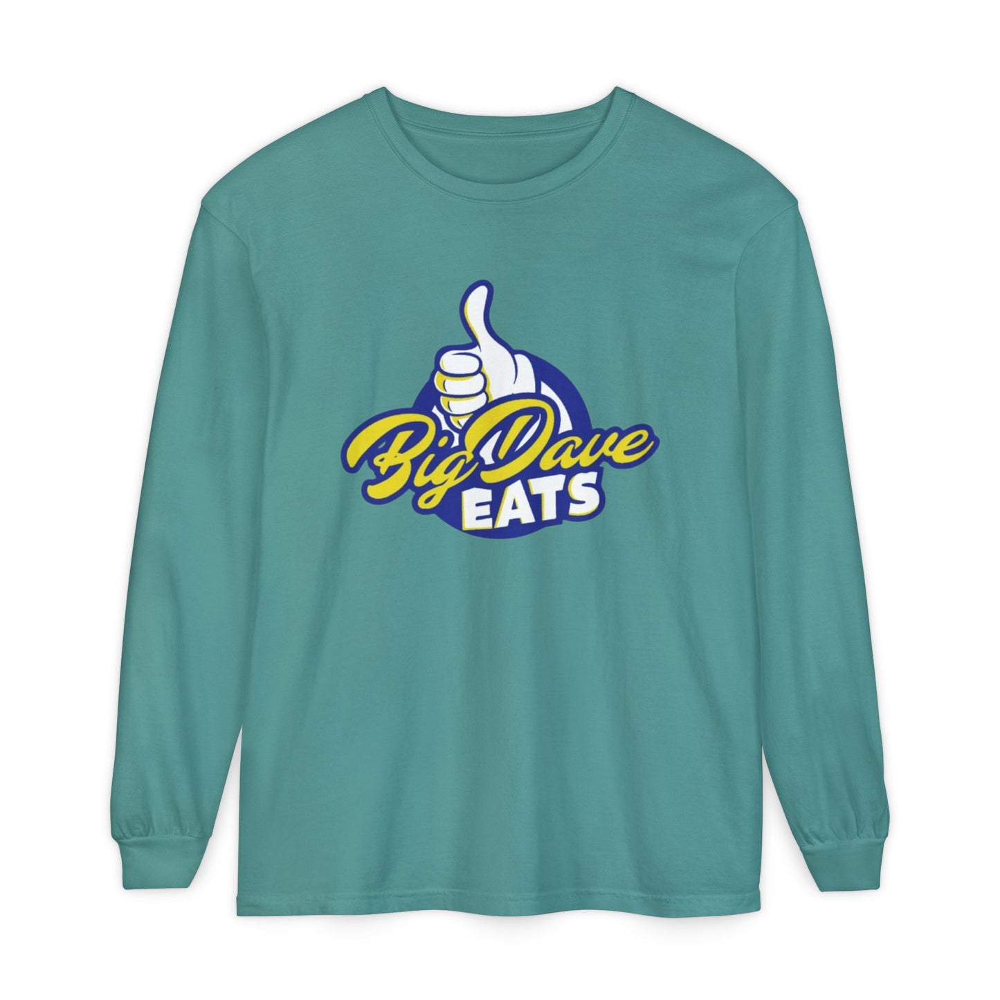 Big Dave Eats Long Sleeve T-Shirt - Casual Unisex Tee for Food Lovers