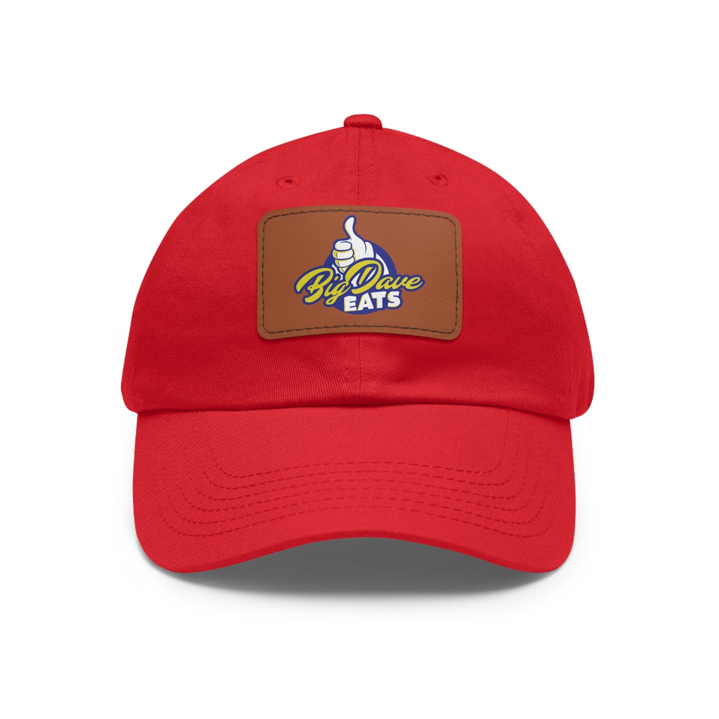 Stylish Leather Patch Dad Hat, Custom Cap for Foodies, Casual Headwear, Perfect Gift for Dads & Grilling Enthusiasts