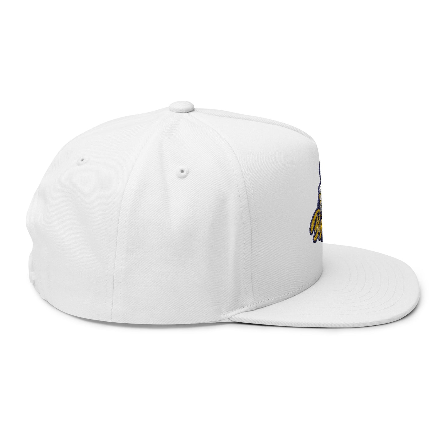 Flat Bill Cap with Embroidery - Big Dave Eats, Trendy Snapback Hat, Gift for Food Lovers, Casual Style, Summer Accessory, Custom Cap