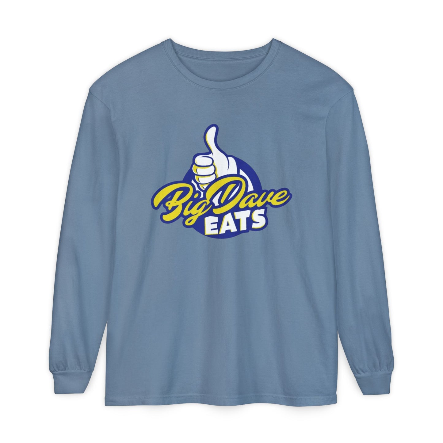 Big Dave Eats Long Sleeve T-Shirt - Casual Unisex Tee for Food Lovers