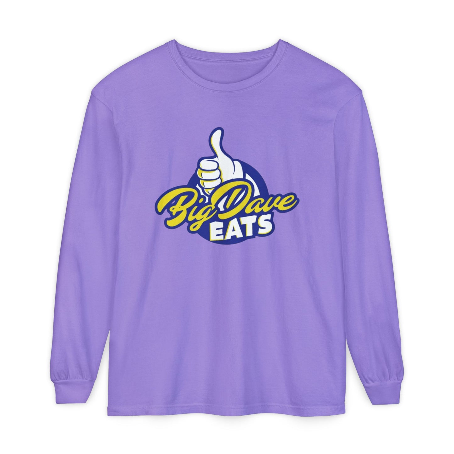 Big Dave Eats Long Sleeve T-Shirt - Casual Unisex Tee for Food Lovers
