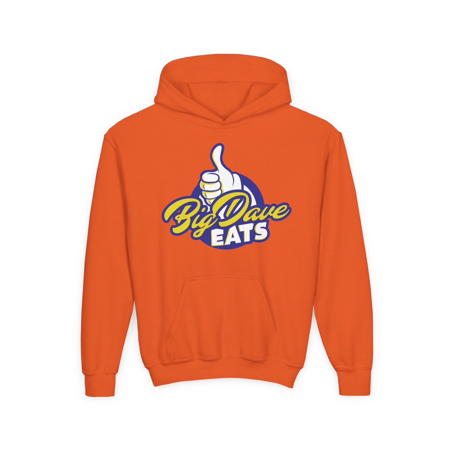 Youth Heavy Blend Hooded Sweatshirt - Big Dave Eats, Comfortable Hoodie for Kids, Perfect for Food Lovers, Fun Gift, Casual Wear