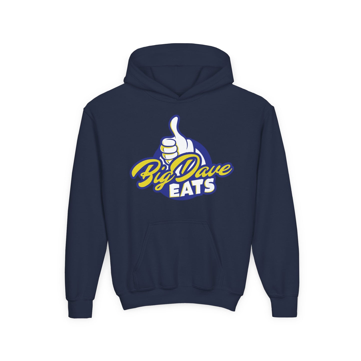 Youth Heavy Blend Hooded Sweatshirt - Big Dave Eats, Comfortable Hoodie for Kids, Perfect for Food Lovers, Fun Gift, Casual Wear
