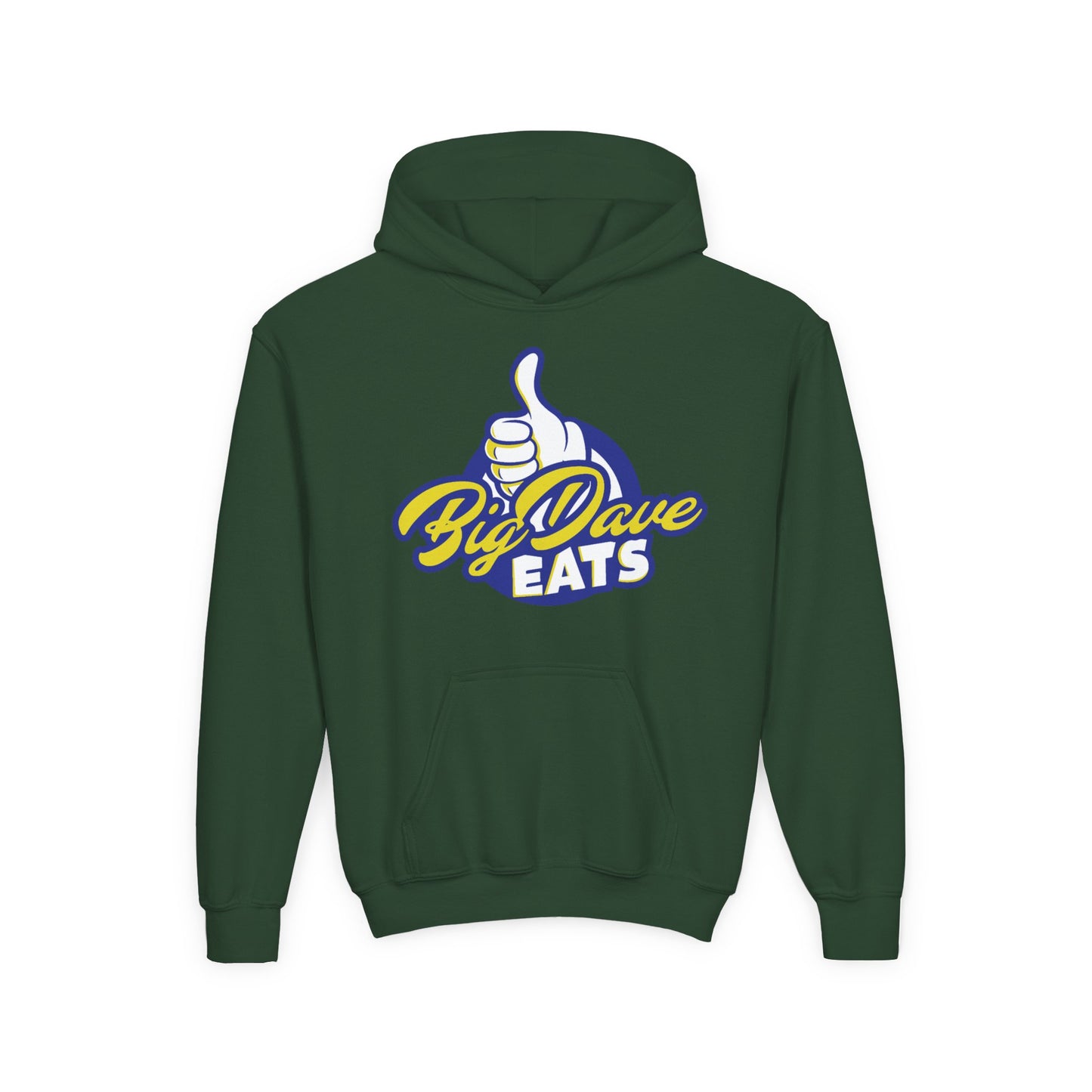 Youth Heavy Blend Hooded Sweatshirt - Big Dave Eats, Comfortable Hoodie for Kids, Perfect for Food Lovers, Fun Gift, Casual Wear