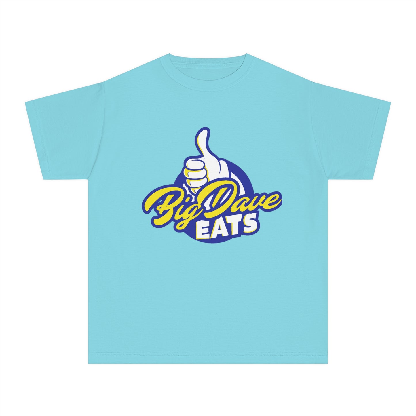 Youth Midweight Tee - Big Dave Eats, Fun T-Shirt for Kids, Perfect for Food Lovers, Casual Wear, Birthday Gift, Summer Style
