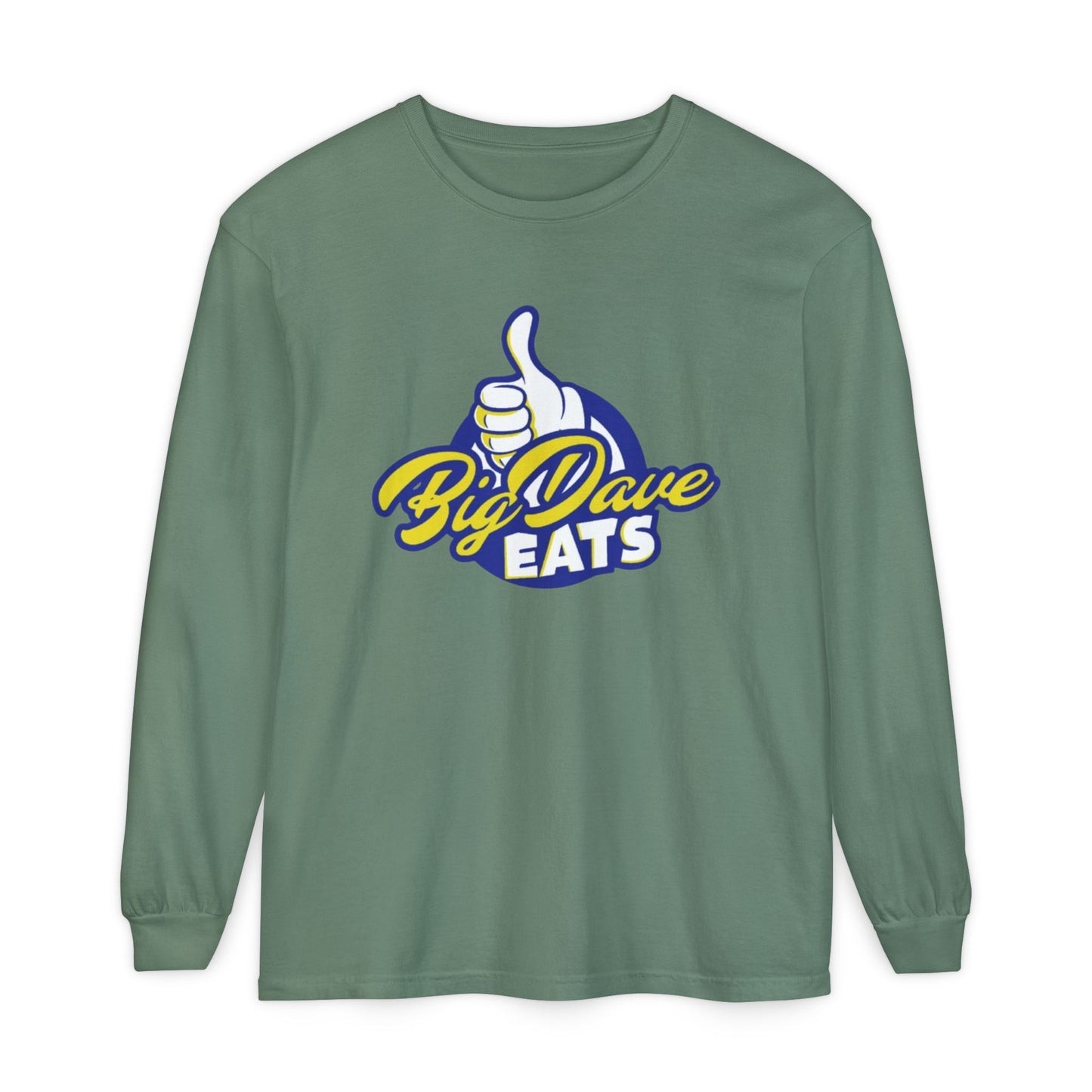 Big Dave Eats Long Sleeve T-Shirt - Casual Unisex Tee for Food Lovers
