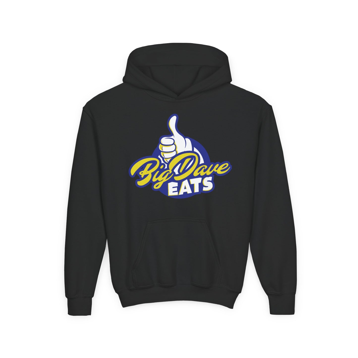 Youth Heavy Blend Hooded Sweatshirt - Big Dave Eats, Comfortable Hoodie for Kids, Perfect for Food Lovers, Fun Gift, Casual Wear