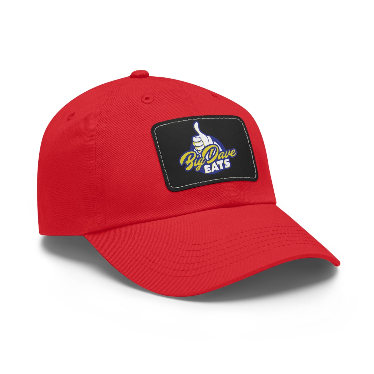 Stylish Leather Patch Dad Hat, Custom Cap for Foodies, Casual Headwear, Perfect Gift for Dads & Grilling Enthusiasts