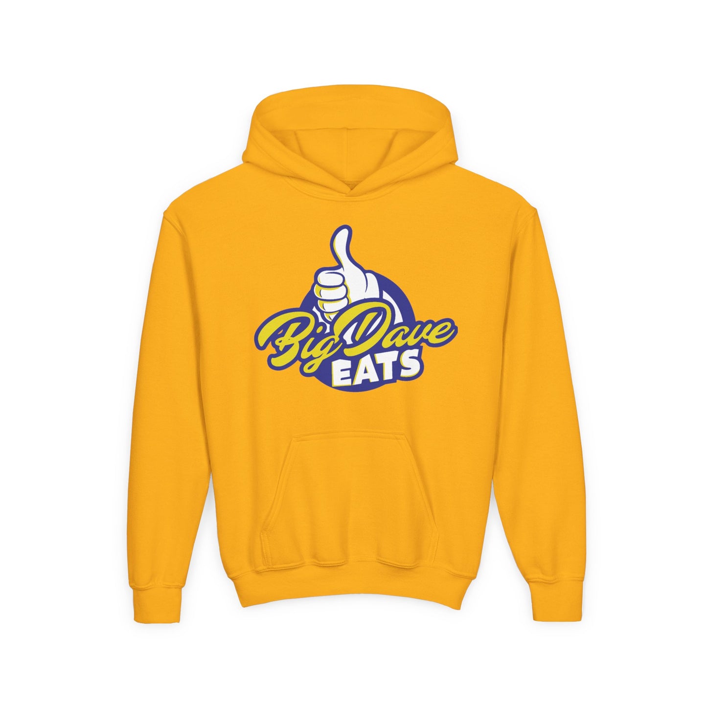 Youth Heavy Blend Hooded Sweatshirt - Big Dave Eats, Comfortable Hoodie for Kids, Perfect for Food Lovers, Fun Gift, Casual Wear
