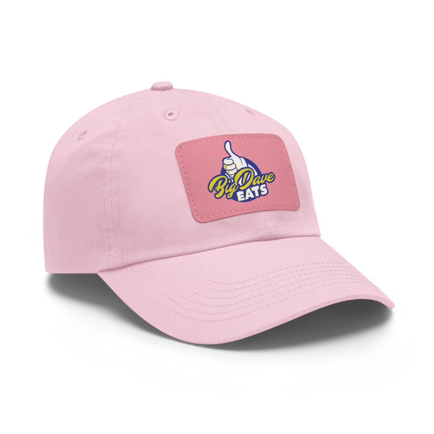 Stylish Leather Patch Dad Hat, Custom Cap for Foodies, Casual Headwear, Perfect Gift for Dads & Grilling Enthusiasts