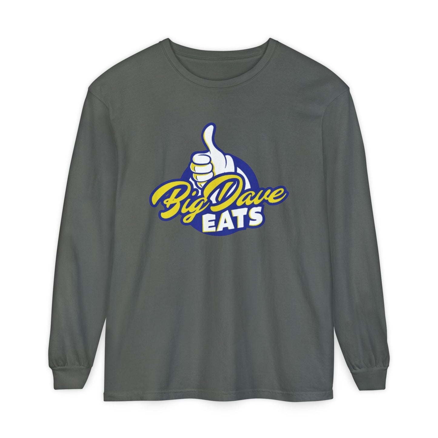 Big Dave Eats Long Sleeve T-Shirt - Casual Unisex Tee for Food Lovers