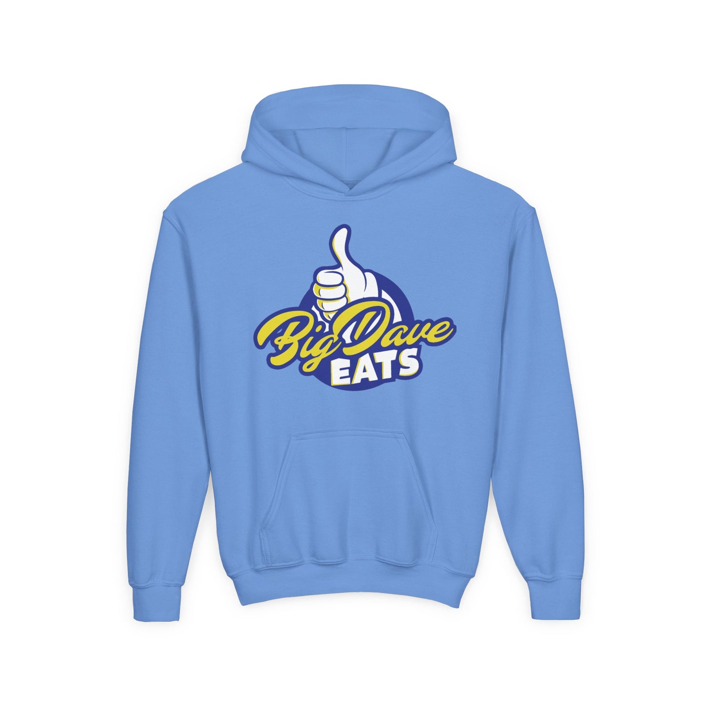Youth Heavy Blend Hooded Sweatshirt - Big Dave Eats, Comfortable Hoodie for Kids, Perfect for Food Lovers, Fun Gift, Casual Wear