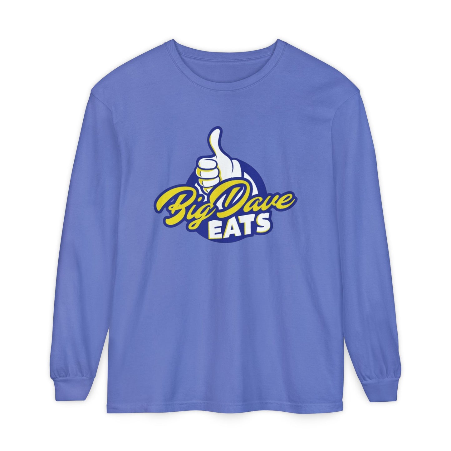 Big Dave Eats Long Sleeve T-Shirt - Casual Unisex Tee for Food Lovers