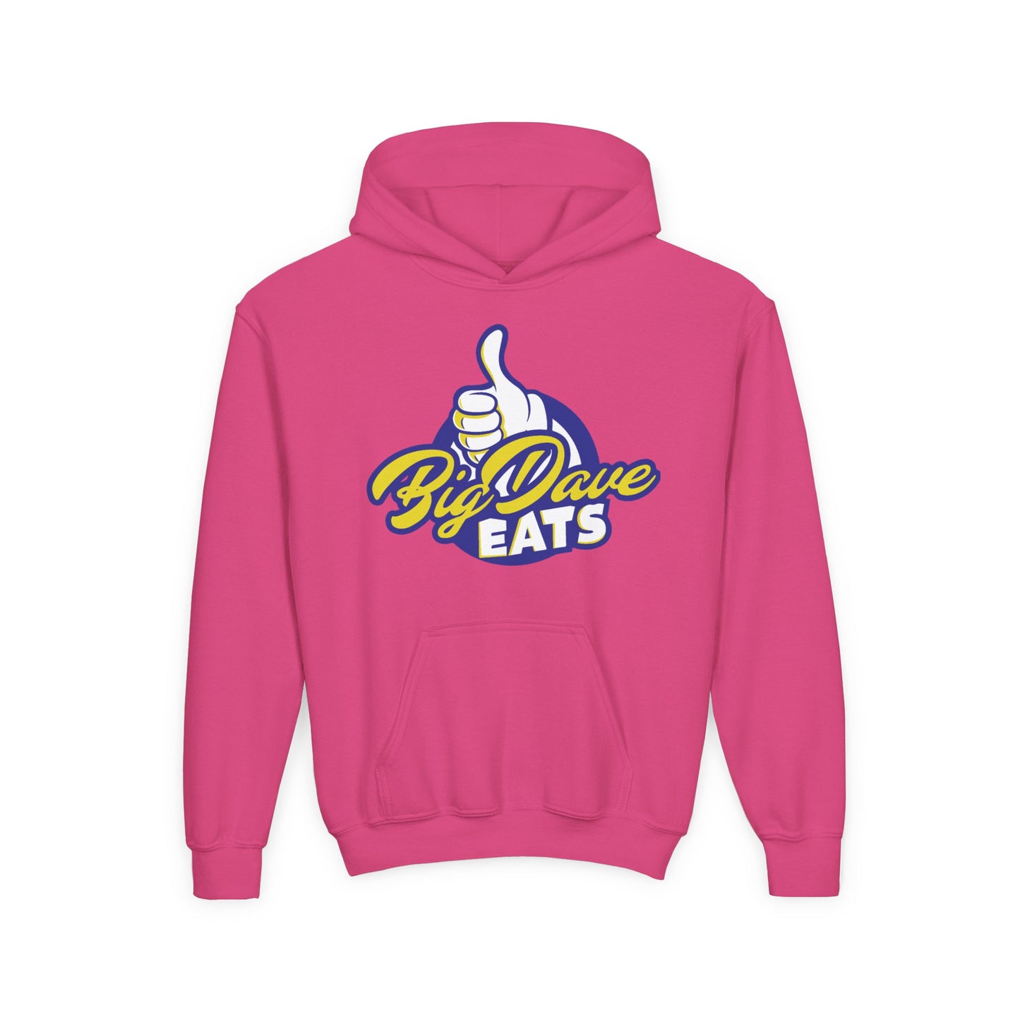 Youth Heavy Blend Hooded Sweatshirt - Big Dave Eats, Comfortable Hoodie for Kids, Perfect for Food Lovers, Fun Gift, Casual Wear
