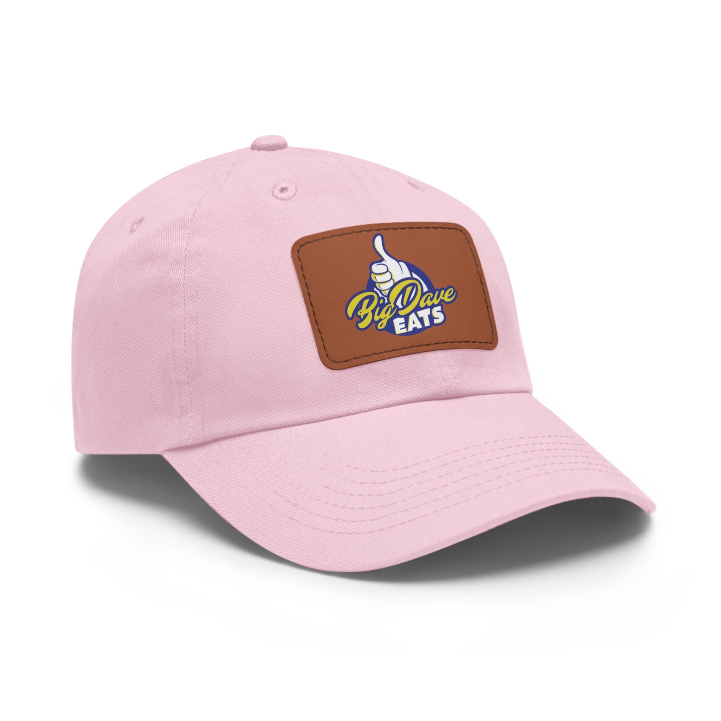 Stylish Leather Patch Dad Hat, Custom Cap for Foodies, Casual Headwear, Perfect Gift for Dads & Grilling Enthusiasts