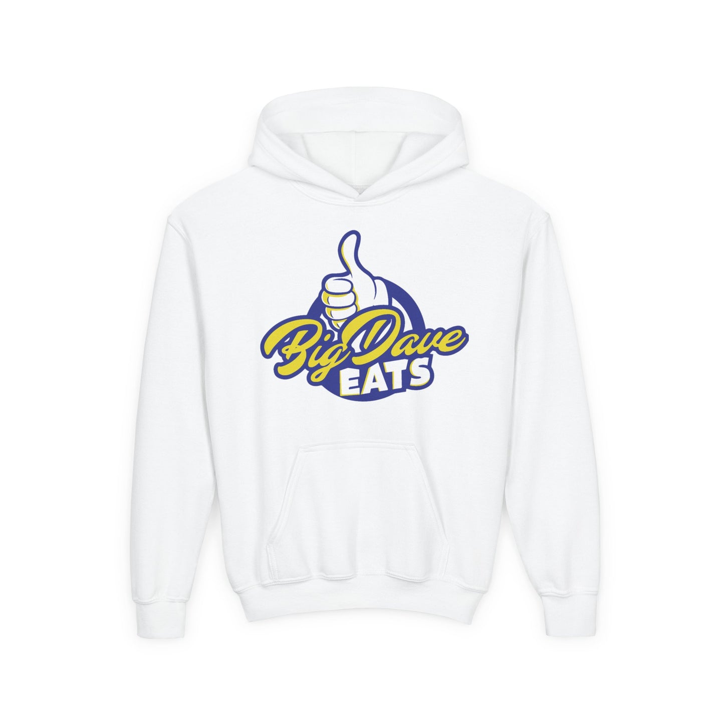Youth Heavy Blend Hooded Sweatshirt - Big Dave Eats, Comfortable Hoodie for Kids, Perfect for Food Lovers, Fun Gift, Casual Wear