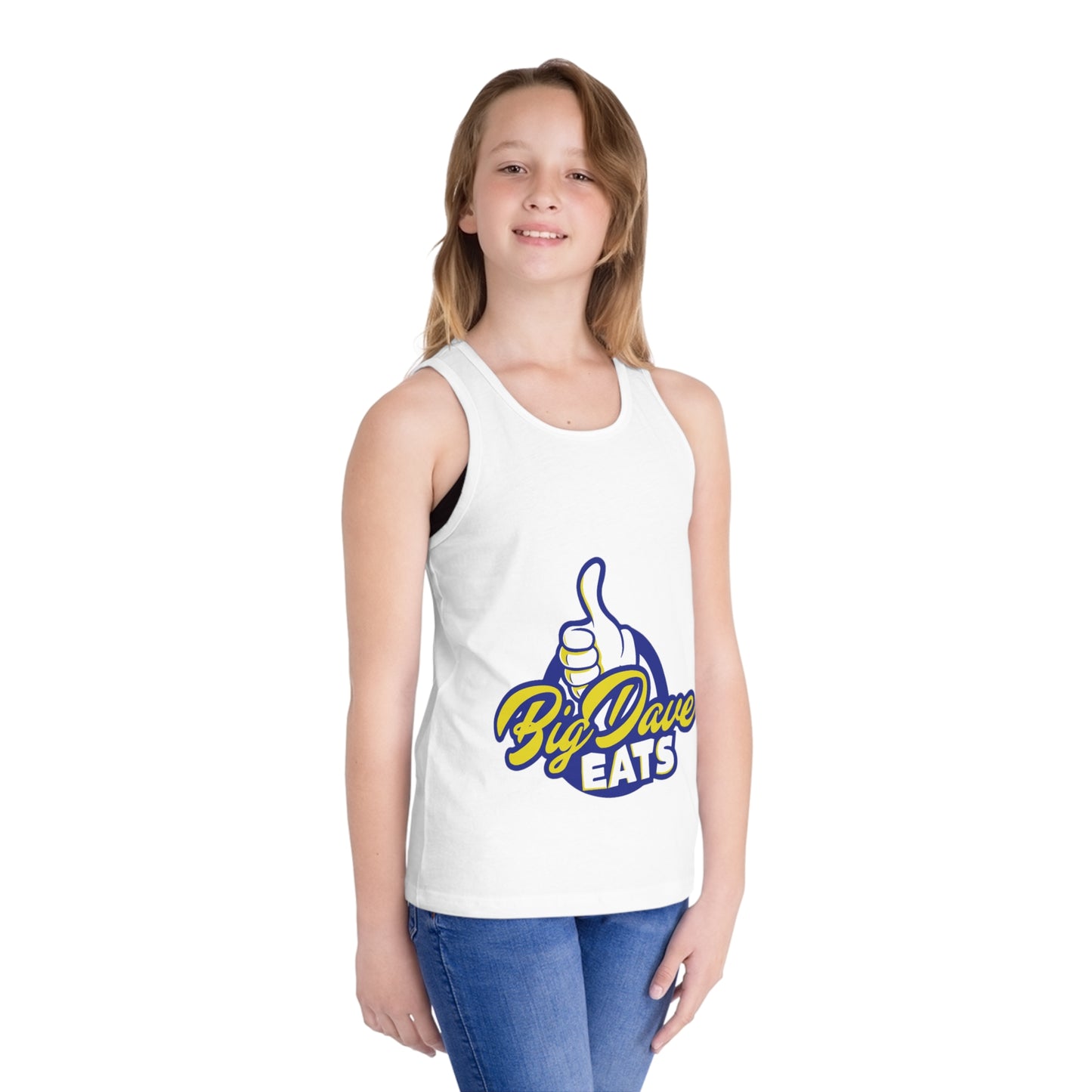 Kid's Jersey Tank Top - Big Dave Eats, Summer Fun, Casual Wear, Birthday Gift, Playtime Essential