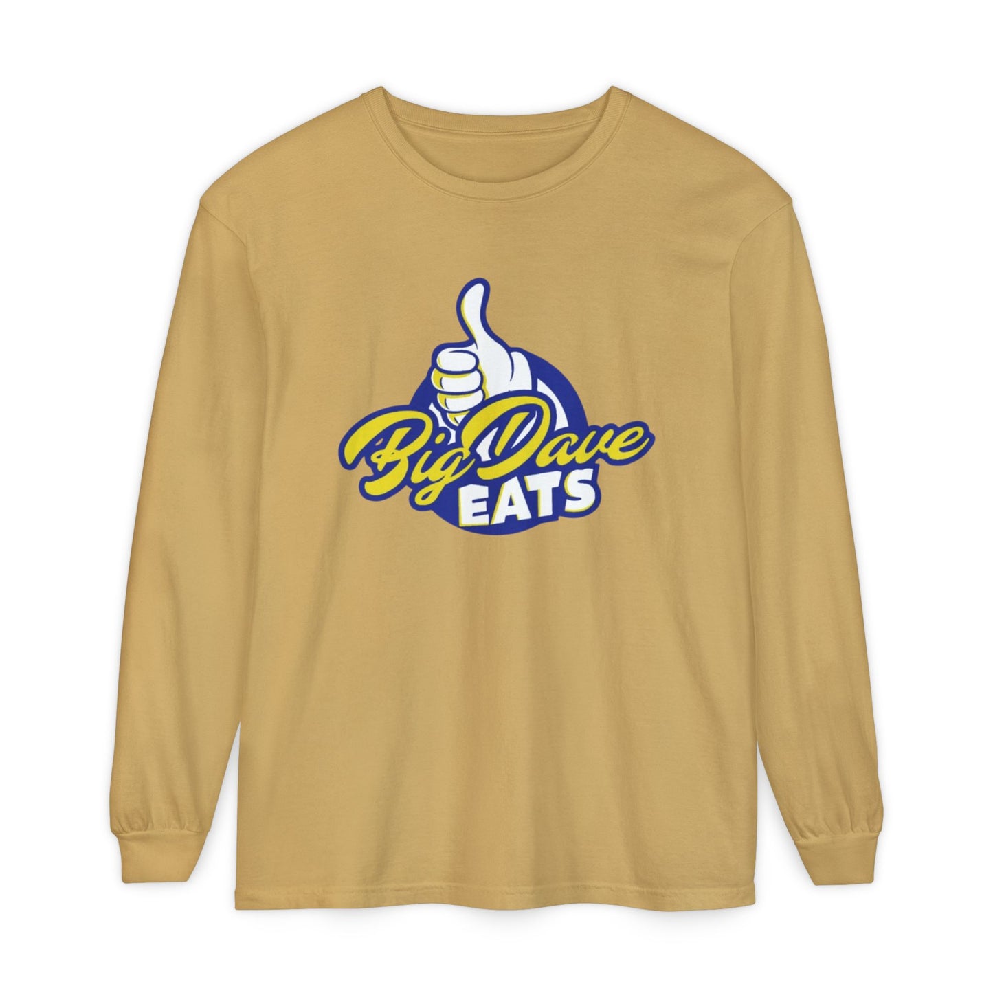 Big Dave Eats Long Sleeve T-Shirt - Casual Unisex Tee for Food Lovers
