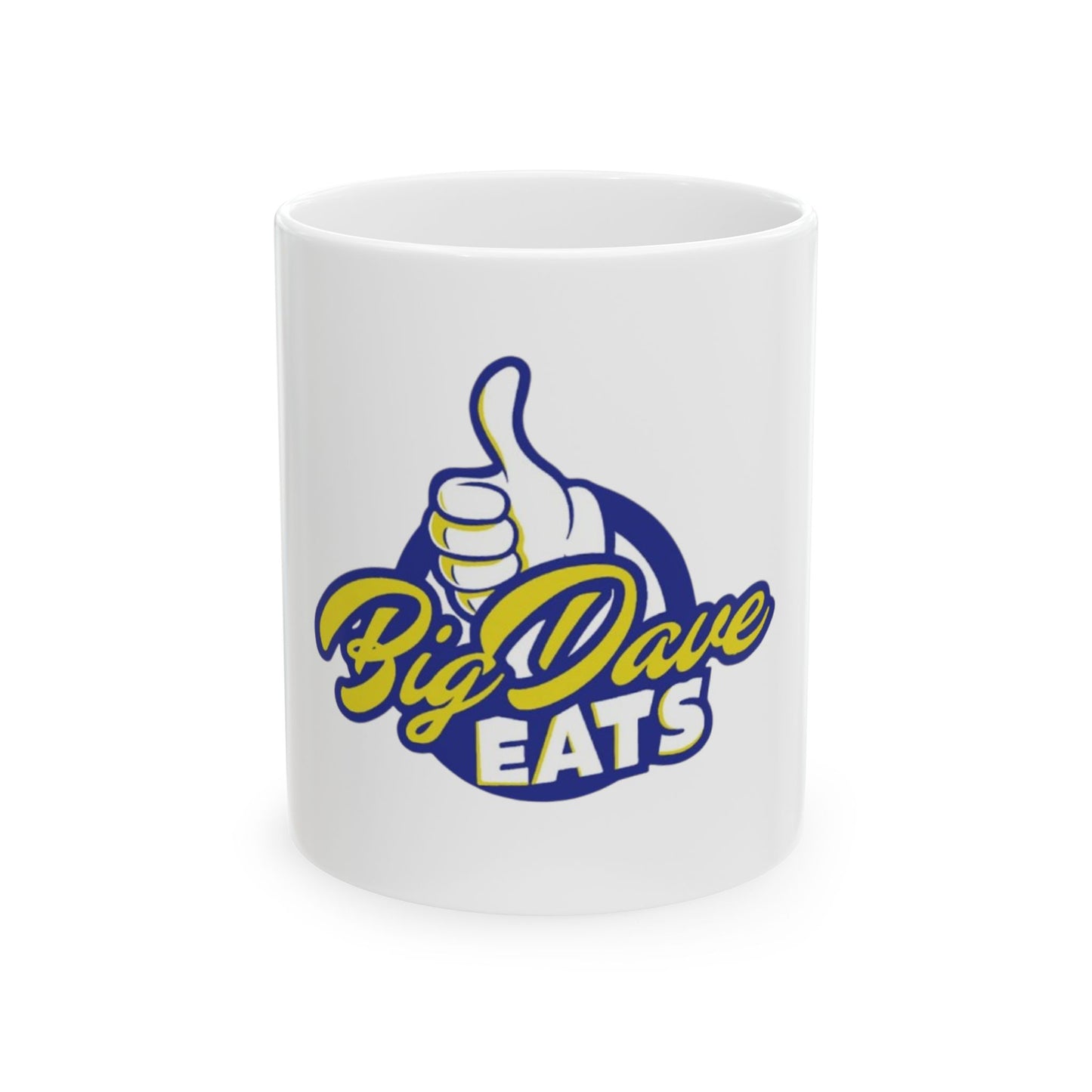 Big Dave Eats Ceramic Mug - Fun Coffee Cup for Food Lovers - 11oz & 15oz