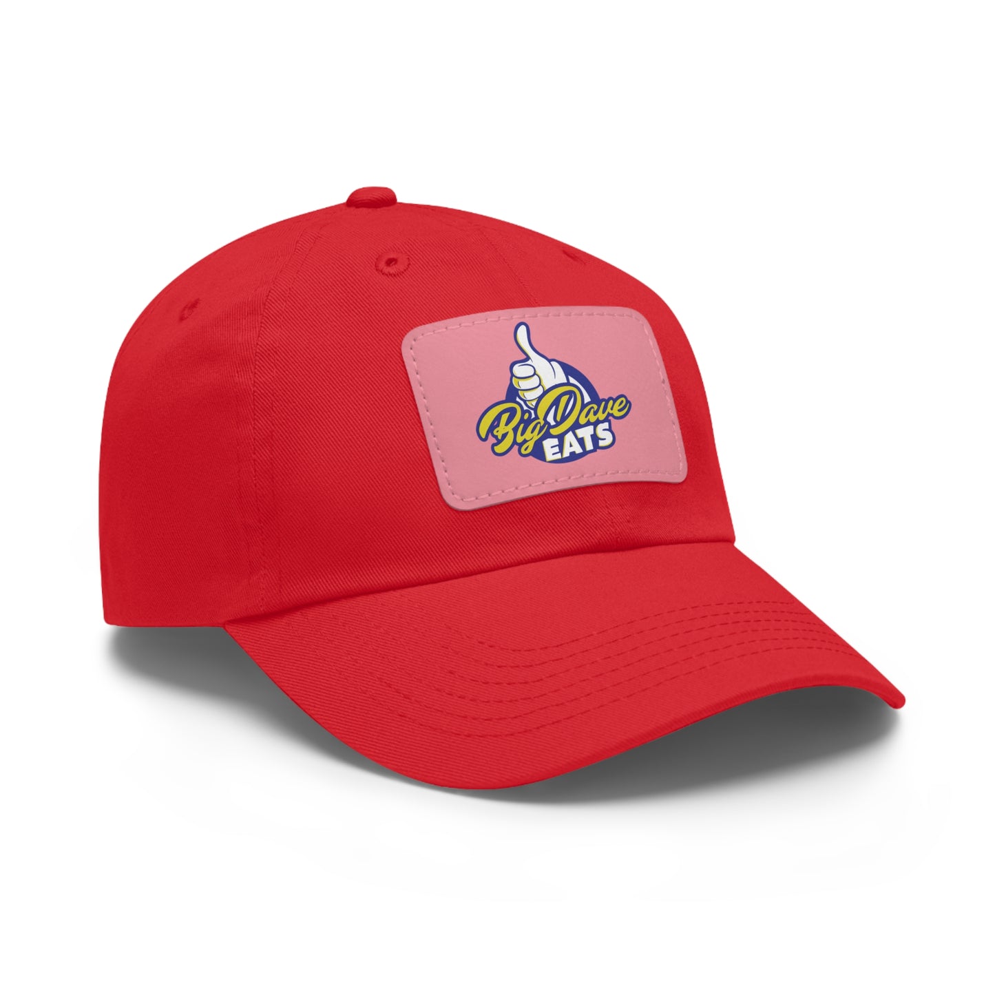 Stylish Leather Patch Dad Hat, Custom Cap for Foodies, Casual Headwear, Perfect Gift for Dads & Grilling Enthusiasts