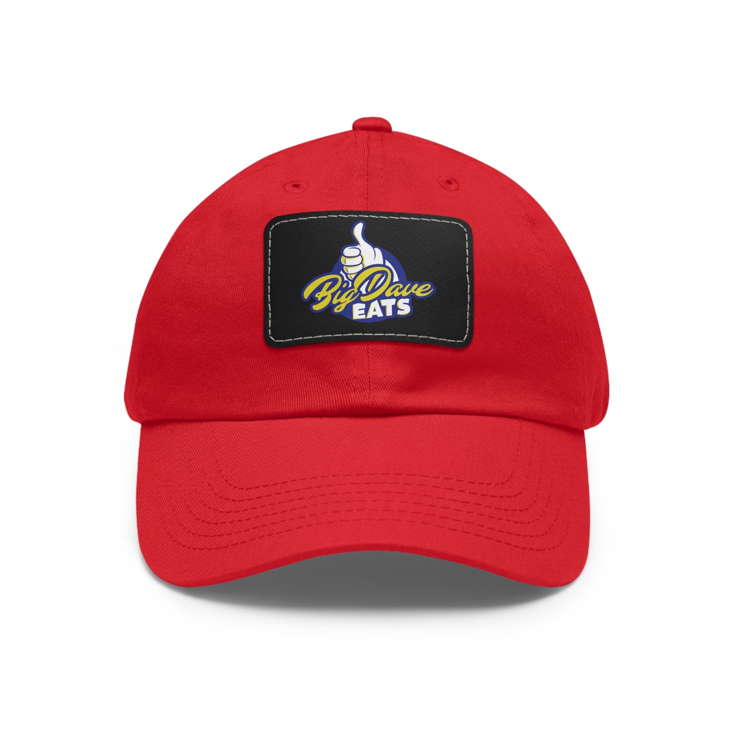 Stylish Leather Patch Dad Hat, Custom Cap for Foodies, Casual Headwear, Perfect Gift for Dads & Grilling Enthusiasts