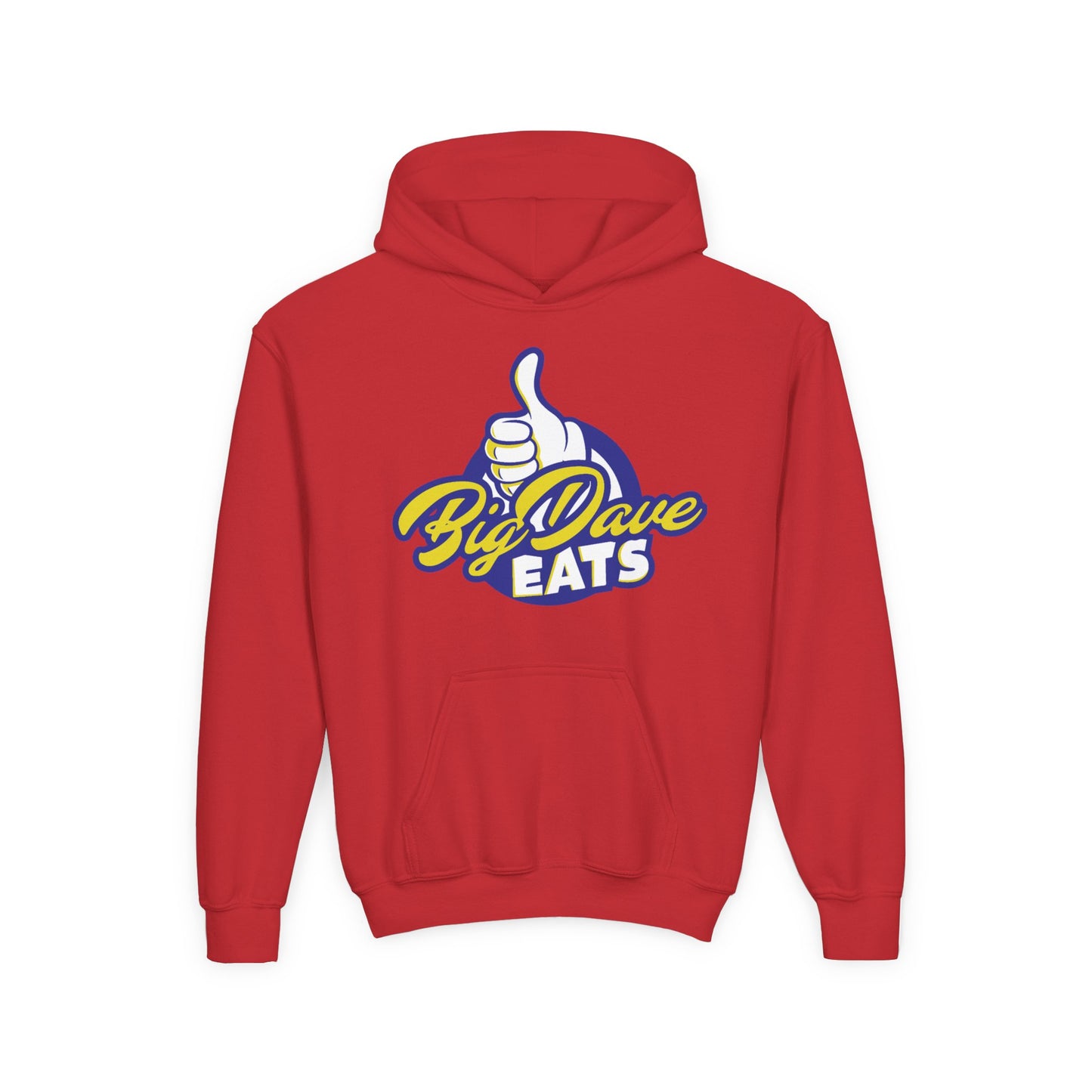 Youth Heavy Blend Hooded Sweatshirt - Big Dave Eats, Comfortable Hoodie for Kids, Perfect for Food Lovers, Fun Gift, Casual Wear