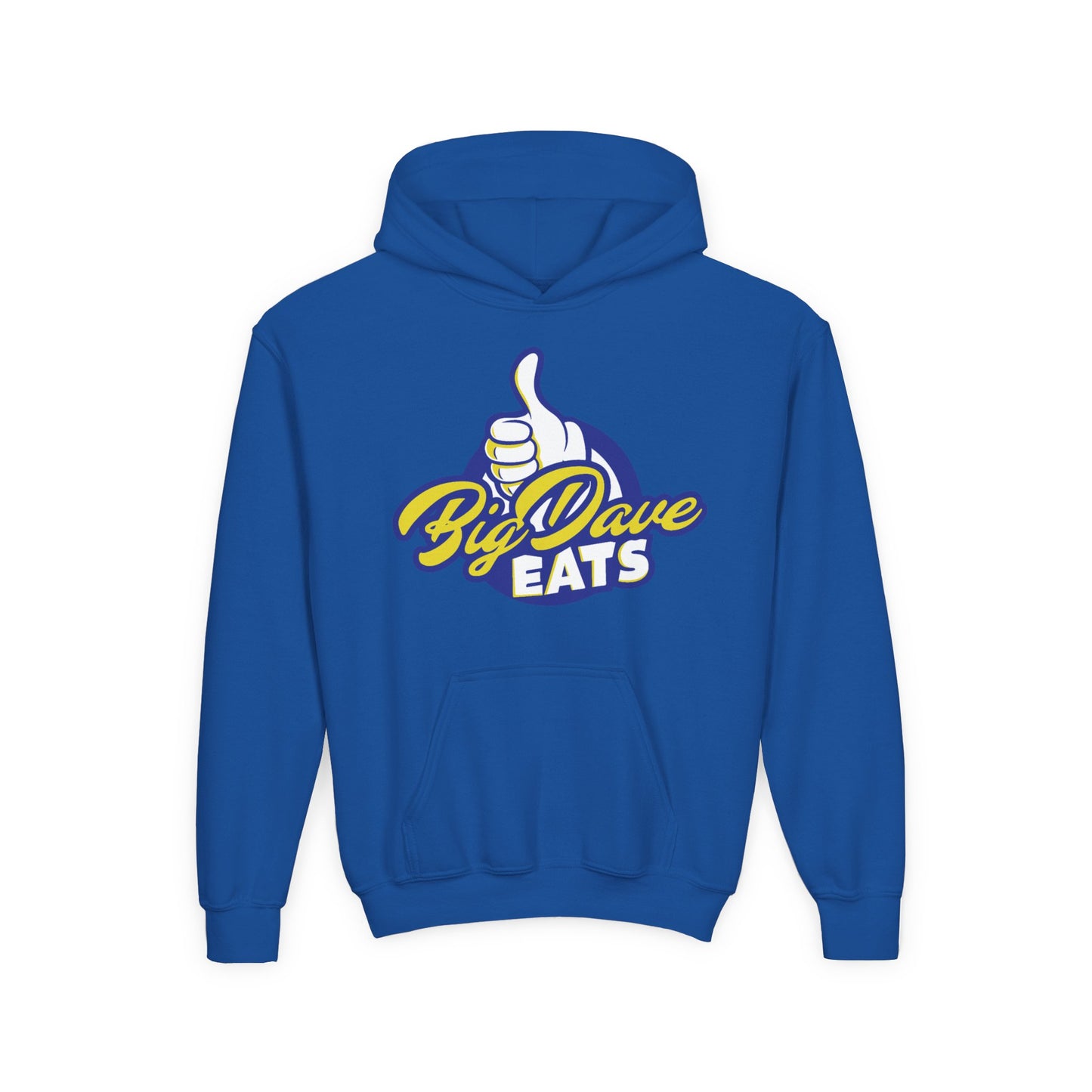 Youth Heavy Blend Hooded Sweatshirt - Big Dave Eats, Comfortable Hoodie for Kids, Perfect for Food Lovers, Fun Gift, Casual Wear