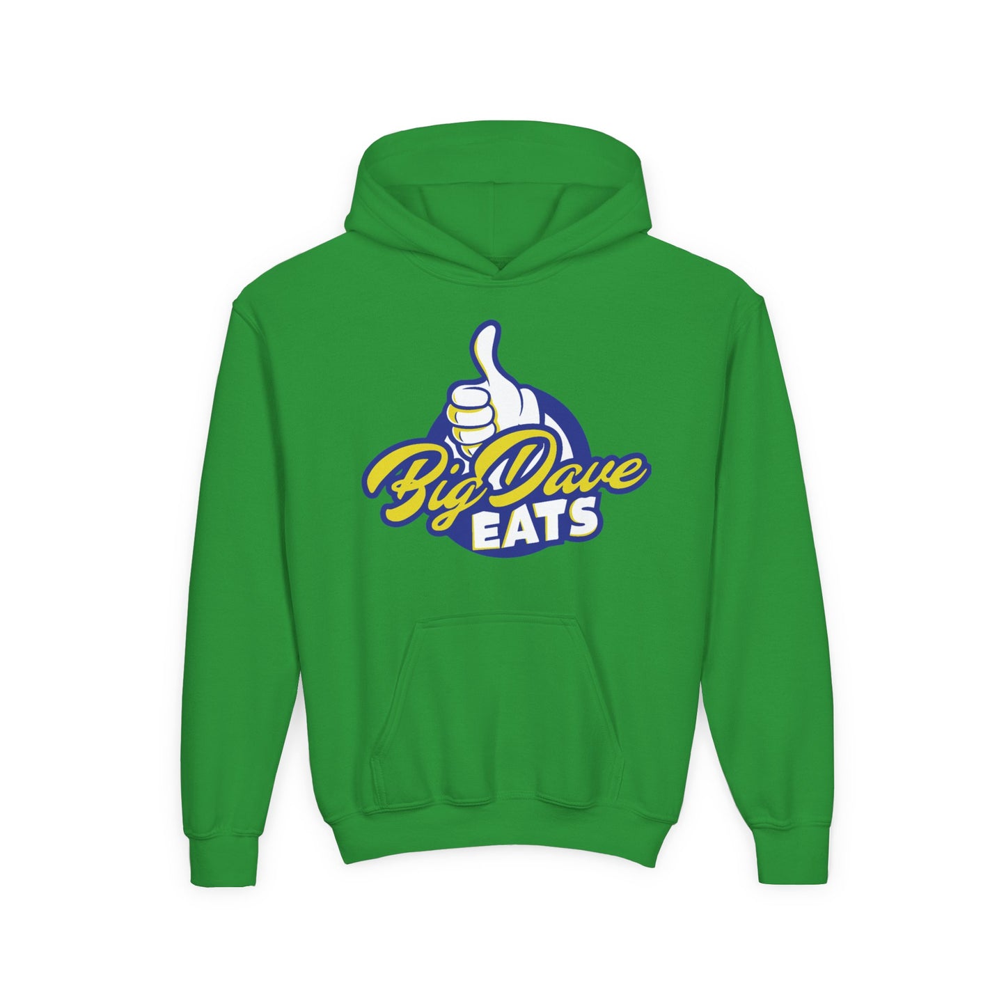 Youth Heavy Blend Hooded Sweatshirt - Big Dave Eats, Comfortable Hoodie for Kids, Perfect for Food Lovers, Fun Gift, Casual Wear