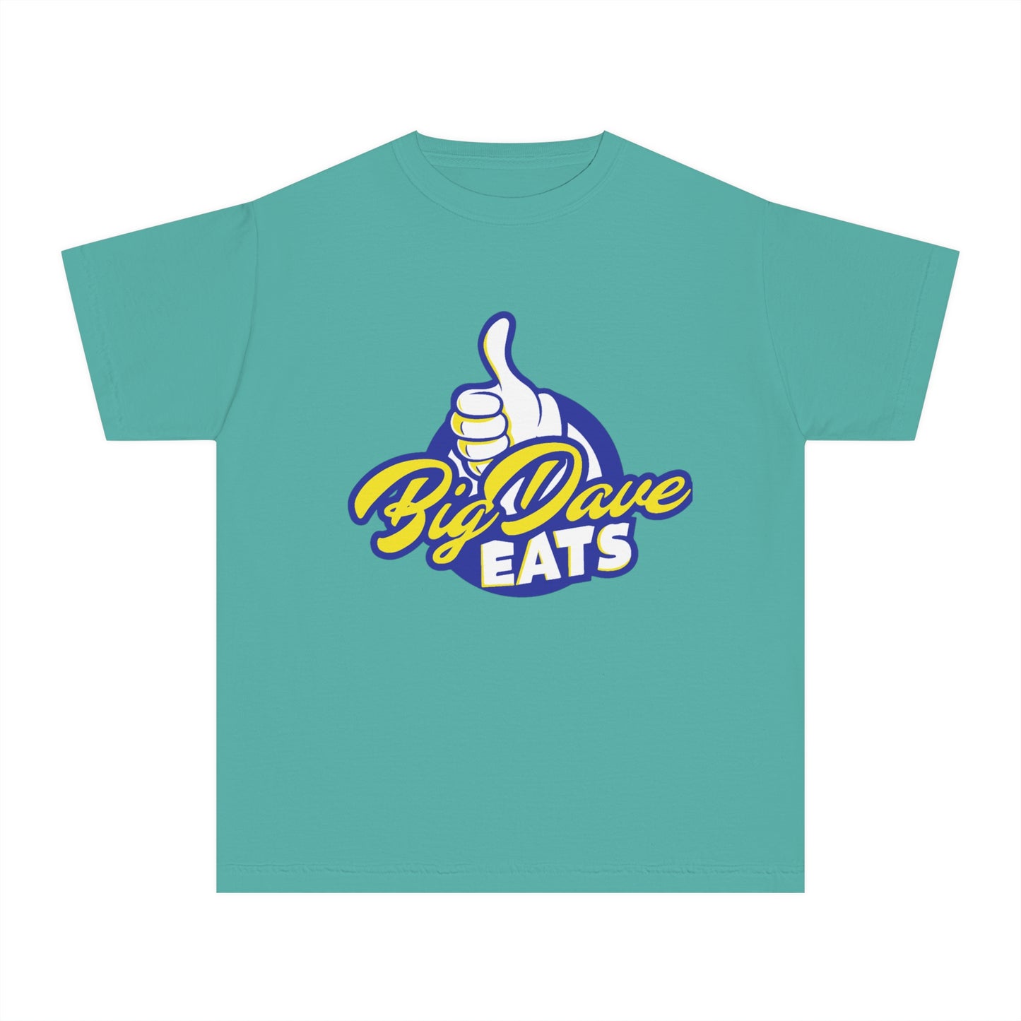 Youth Midweight Tee - Big Dave Eats, Fun T-Shirt for Kids, Perfect for Food Lovers, Casual Wear, Birthday Gift, Summer Style