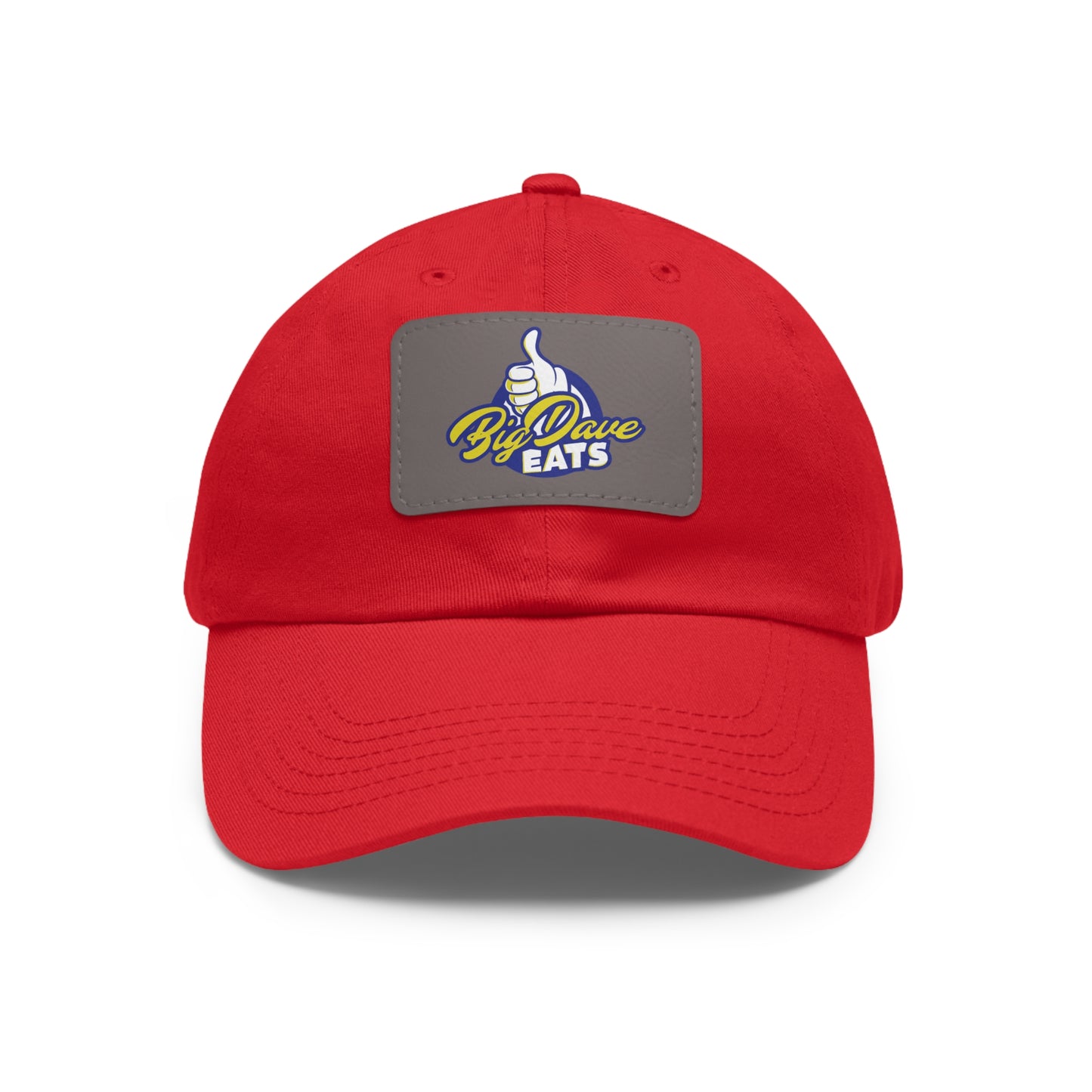 Stylish Leather Patch Dad Hat, Custom Cap for Foodies, Casual Headwear, Perfect Gift for Dads & Grilling Enthusiasts