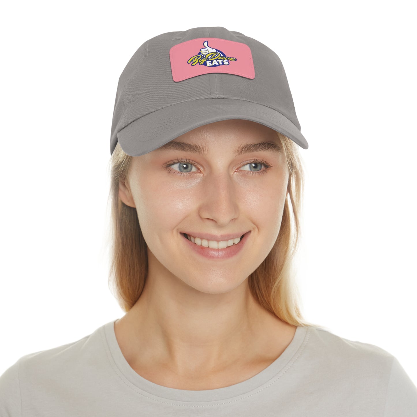 Stylish Leather Patch Dad Hat, Custom Cap for Foodies, Casual Headwear, Perfect Gift for Dads & Grilling Enthusiasts
