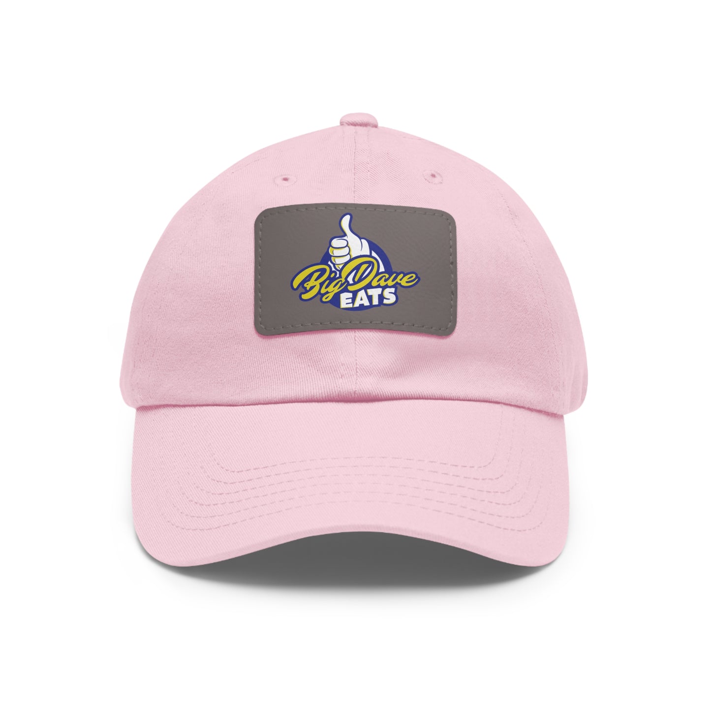 Stylish Leather Patch Dad Hat, Custom Cap for Foodies, Casual Headwear, Perfect Gift for Dads & Grilling Enthusiasts