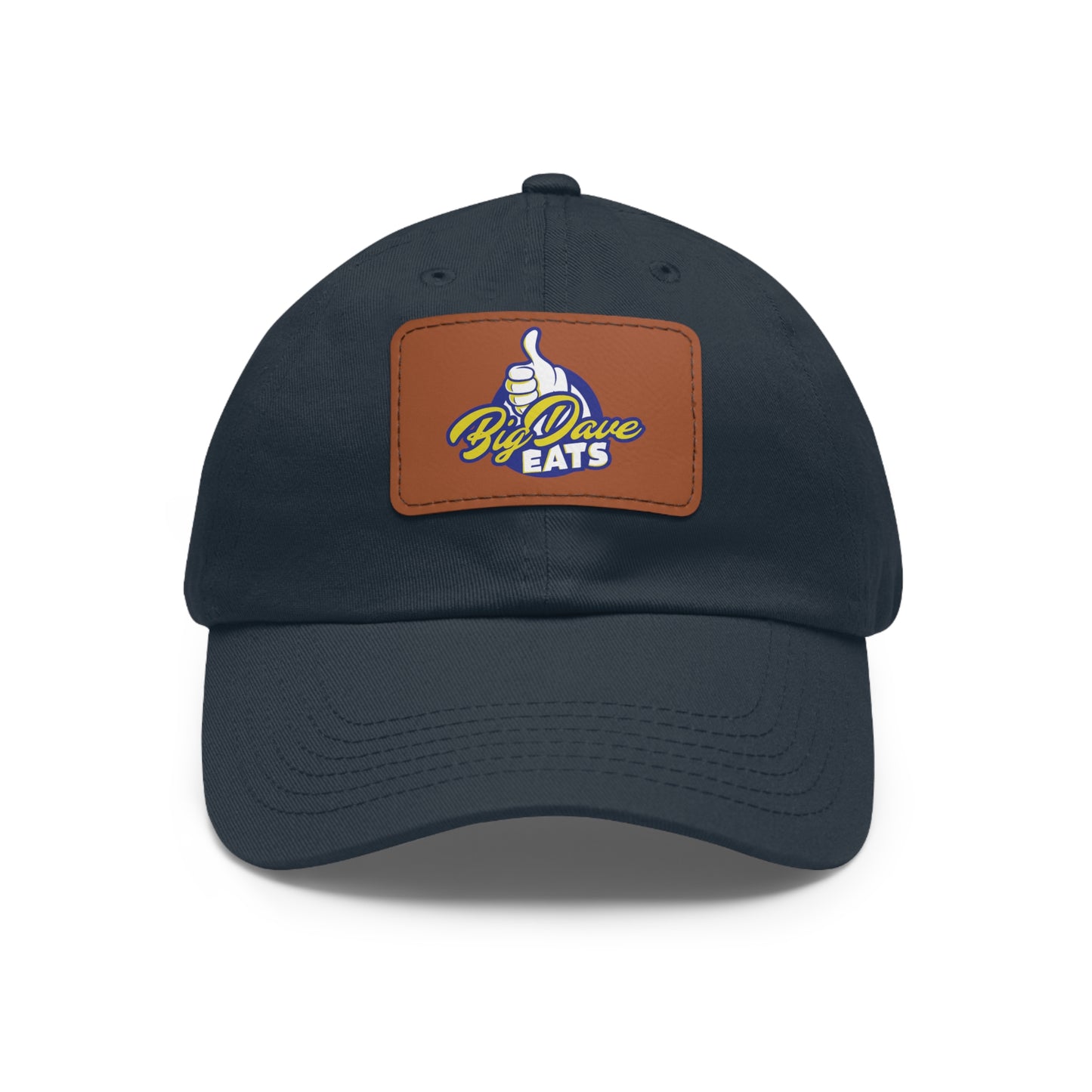 Stylish Leather Patch Dad Hat, Custom Cap for Foodies, Casual Headwear, Perfect Gift for Dads & Grilling Enthusiasts