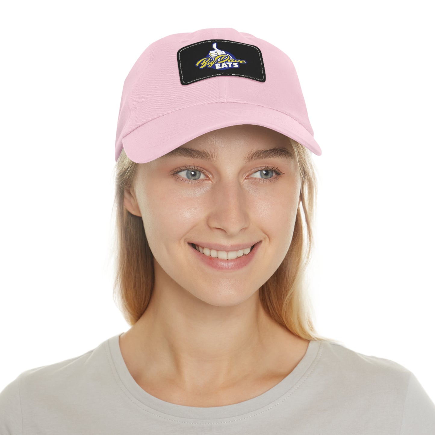 Stylish Leather Patch Dad Hat, Custom Cap for Foodies, Casual Headwear, Perfect Gift for Dads & Grilling Enthusiasts