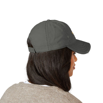 Distressed Dad Hat with Vintage Embroidery - Casual Style, Perfect Gift for Dads, Birthdays, Father's Day, Outdoors