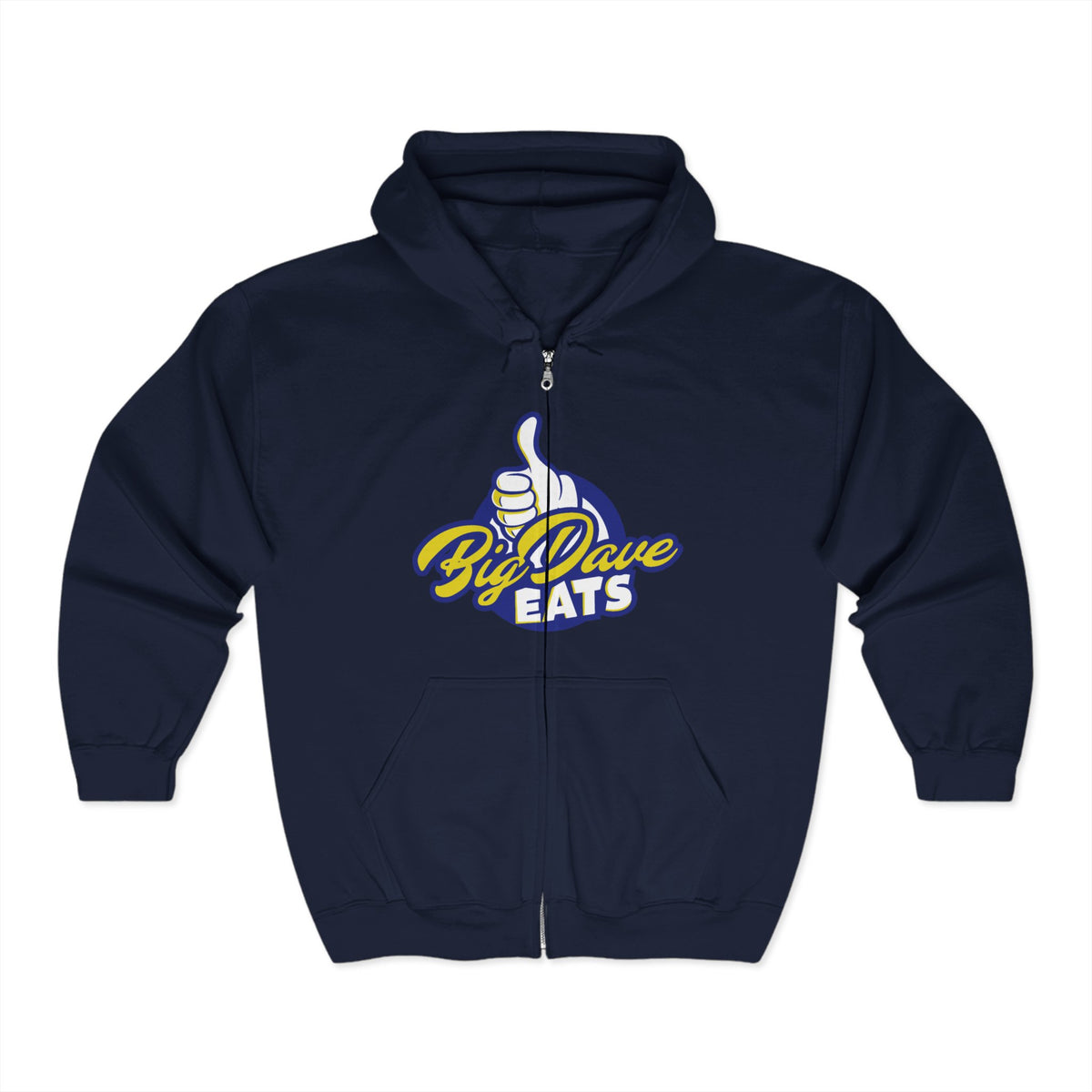 Big Dave Eats Zip Hoodie - Cozy Style, Casual Gift, Foodie Fashion, Co