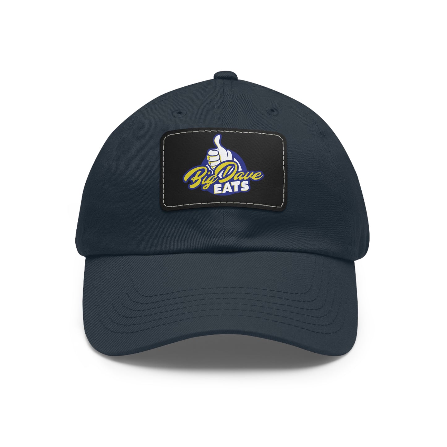 Stylish Leather Patch Dad Hat, Custom Cap for Foodies, Casual Headwear, Perfect Gift for Dads & Grilling Enthusiasts