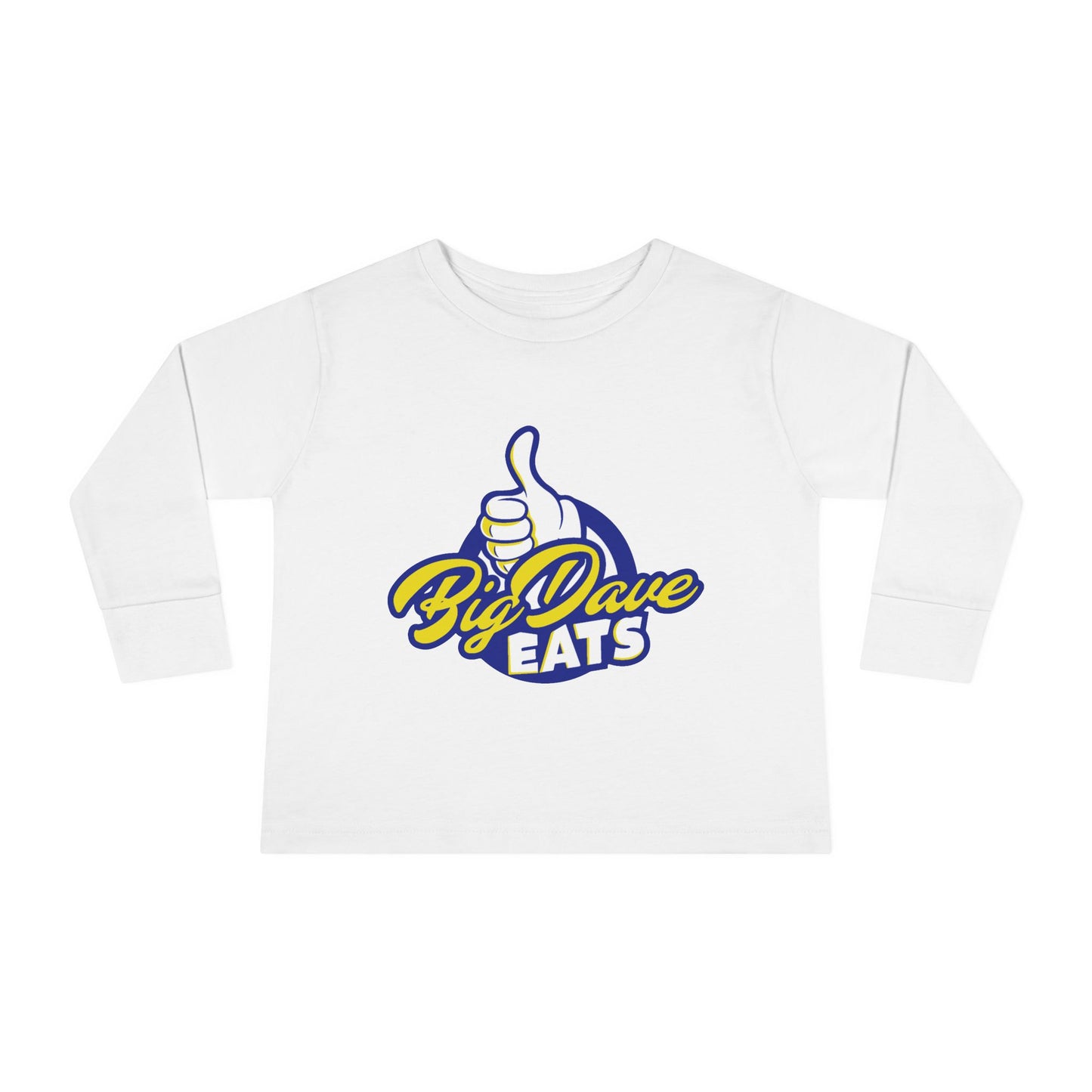 Toddler Long Sleeve Tee - Big Dave Eats, Gift for Kids, Casual Wear, Birthday Celebration, Family Gatherings, Fun Outfits