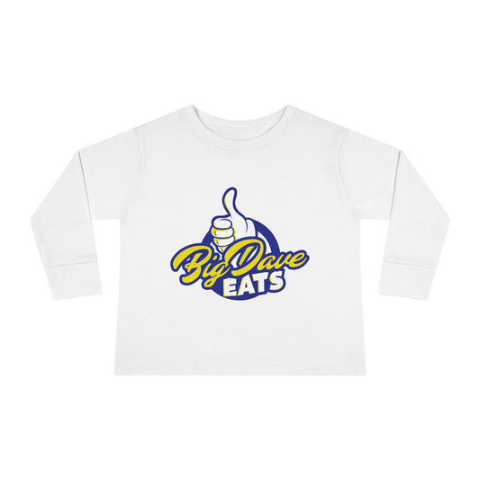 Toddler Long Sleeve Tee - Big Dave Eats, Gift for Kids, Casual Wear, Birthday Celebration, Family Gatherings, Fun Outfits