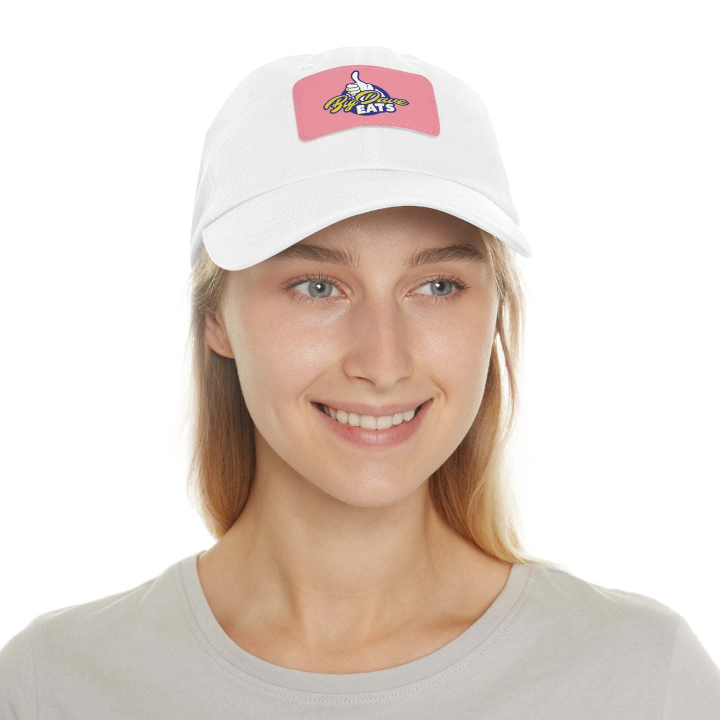 Stylish Leather Patch Dad Hat, Custom Cap for Foodies, Casual Headwear, Perfect Gift for Dads & Grilling Enthusiasts