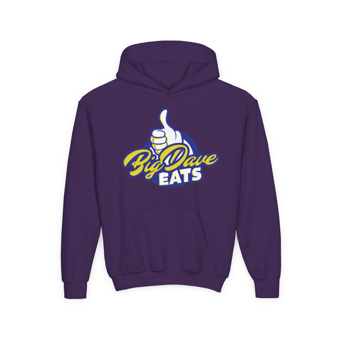 Youth Heavy Blend Hooded Sweatshirt - Big Dave Eats, Comfortable Hoodie for Kids, Perfect for Food Lovers, Fun Gift, Casual Wear