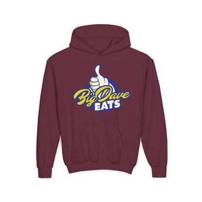 Youth Heavy Blend Hooded Sweatshirt - Big Dave Eats, Comfortable Hoodie for Kids, Perfect for Food Lovers, Fun Gift, Casual Wear