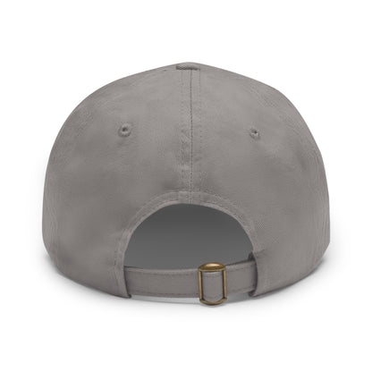 Stylish Leather Patch Dad Hat, Custom Cap for Foodies, Casual Headwear, Perfect Gift for Dads & Grilling Enthusiasts