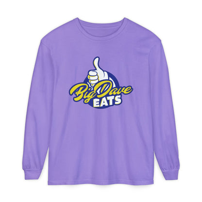 Big Dave Eats Long Sleeve T-Shirt - Casual Unisex Tee for Food Lovers