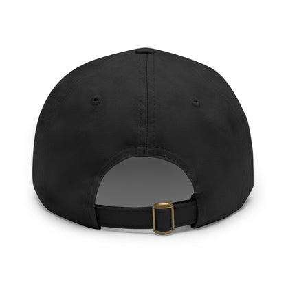 Stylish Leather Patch Dad Hat, Custom Cap for Foodies, Casual Headwear, Perfect Gift for Dads & Grilling Enthusiasts