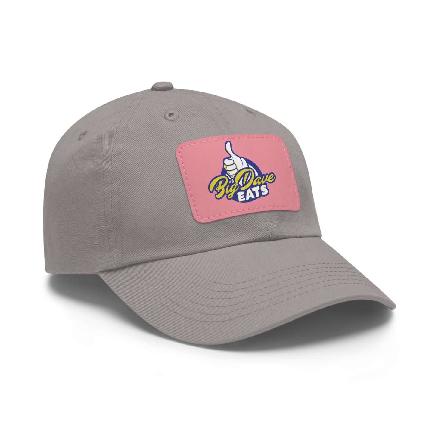 Stylish Leather Patch Dad Hat, Custom Cap for Foodies, Casual Headwear, Perfect Gift for Dads & Grilling Enthusiasts