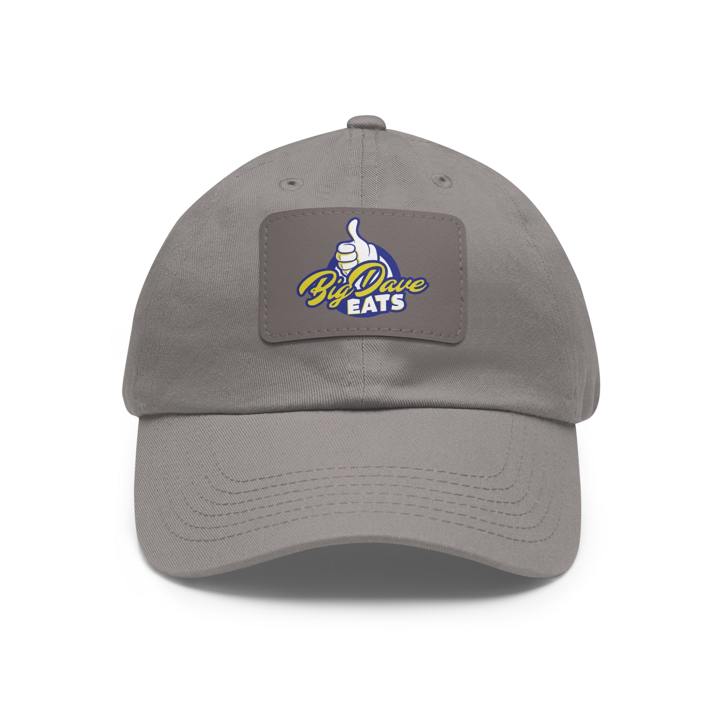 Stylish Leather Patch Dad Hat, Custom Cap for Foodies, Casual Headwear, Perfect Gift for Dads & Grilling Enthusiasts