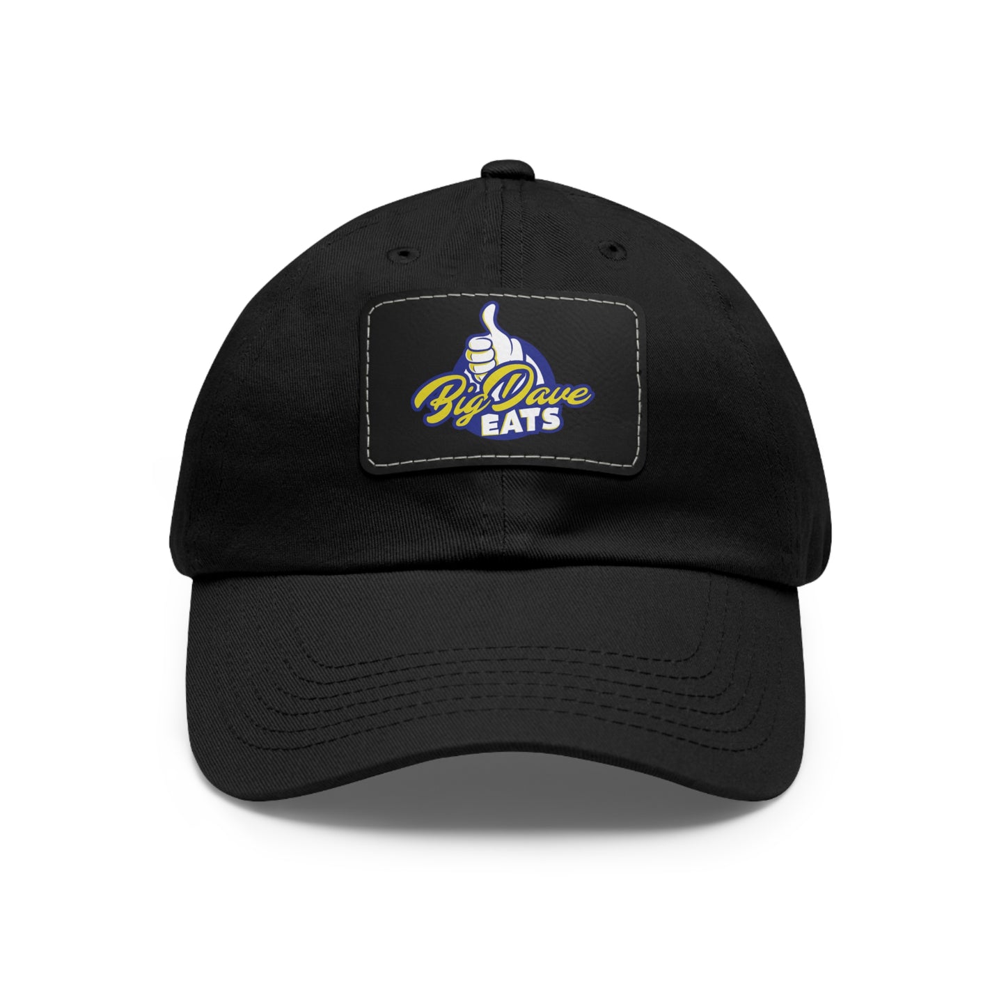 Stylish Leather Patch Dad Hat, Custom Cap for Foodies, Casual Headwear, Perfect Gift for Dads & Grilling Enthusiasts